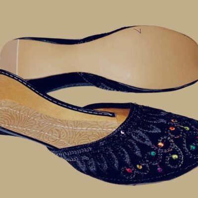 Buy Premium Women's Velvet Embroidered Khussa Flat Shoes