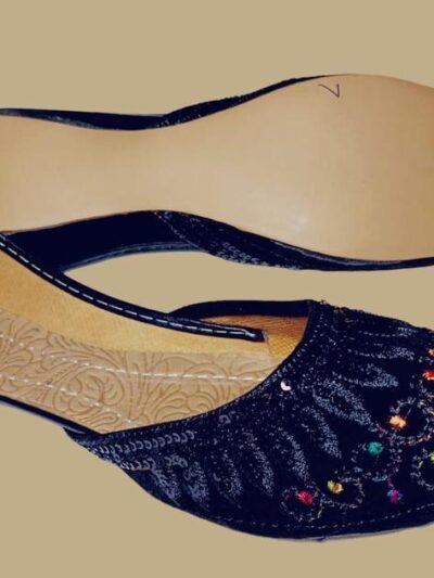 Buy Premium Women's Velvet Embroidered Khussa Flat Shoes