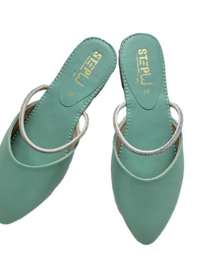 Buy Premium Women's Mint Green Rexine Flat Shoes