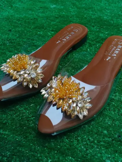 Buy Premium Women's Brown Synthetic Leather Flip Flops