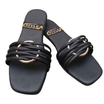 Buy Premium Women's Black Strappy Flat Sandals