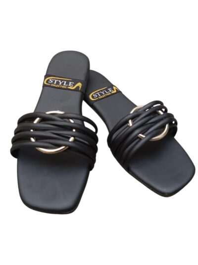 Buy Premium Women's Black Strappy Flat Sandals