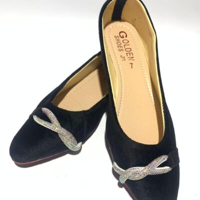 Buy Premium Women Velvet Rhinestone Pumps Black Online