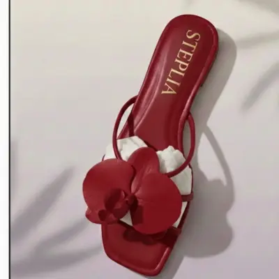 Buy Premium Women's Rexine Fancy Flats in Maroon