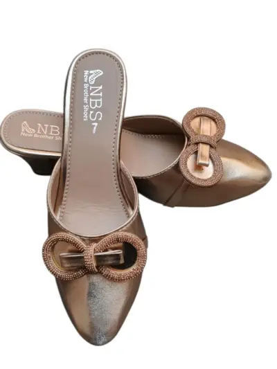 Buy Premium Golden Bow Buckle Heels for Women