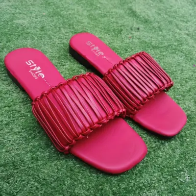 Buy Premium Women Synthetic Leather Maroon Flip Flops