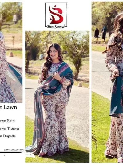 Premium Airjet Lawn 3 Pcs Digital Print Purple Unstitched Suit with Dupatta