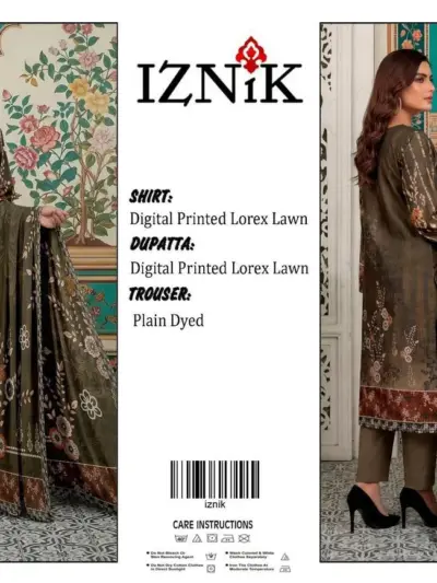 Women Unstitched Green Printed Lawn Suit 3 Piece Eid Festive Wear Set