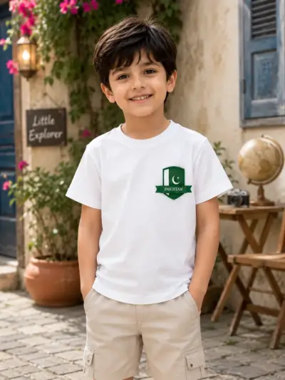 1 Pc Girl's Stitched Cotton Printed T-Shirt