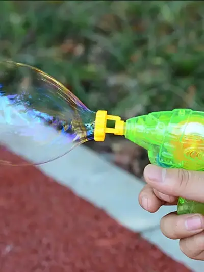 Cute Bubble Blower Toy With Lights and Bubble Soap Included For Kids
