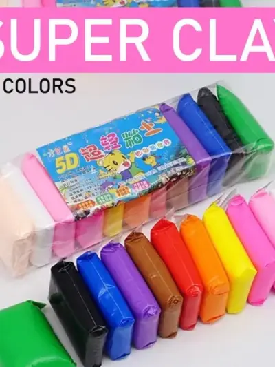 12 Colours Super Clay Art with Tools for Kids