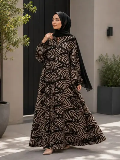 Georgette Printed Classic Abaya