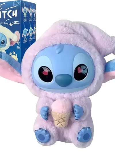 Disney Stitch Plush Toy Ice Cream Theme Pink Blue