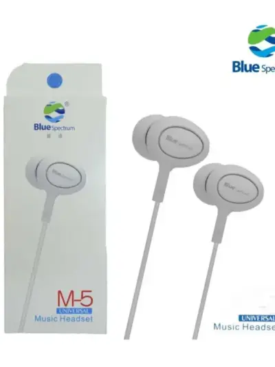 Blue Spectrum M5 Handsfree | High-Quality Stereo Earphones with Deep Bass Sound | Wired Headphones for All Mobile Phones