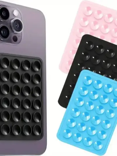 Phone Silicone Suction Cup Holder Multifunctional Suction Cup Wall Stand Square Anti-Slip Single-Sided Case Mount Back Sticker