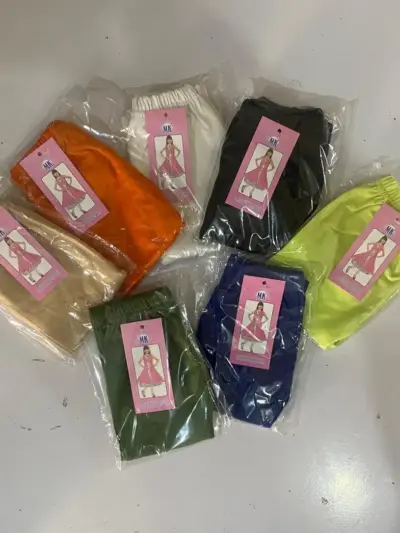 3 Pcs Girl's Stitched Jersey Plain Leggings